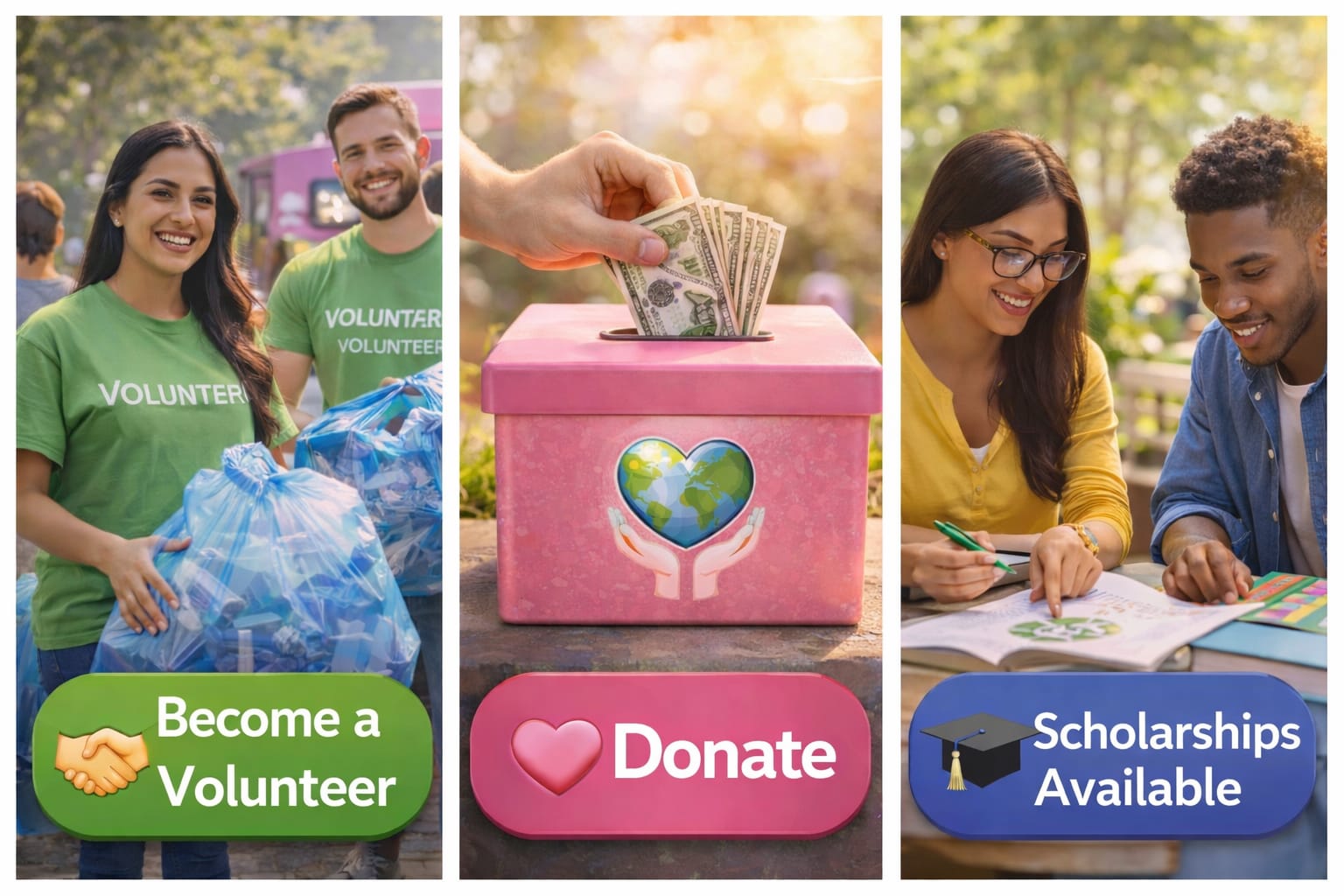 Volunteer, Donate, Scholarships – Pink Recycling Foundation